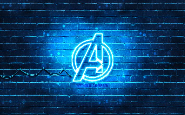 thumb2-avengers-blue-logo-4k-blue-brickwall-avengers-logo-superheroes